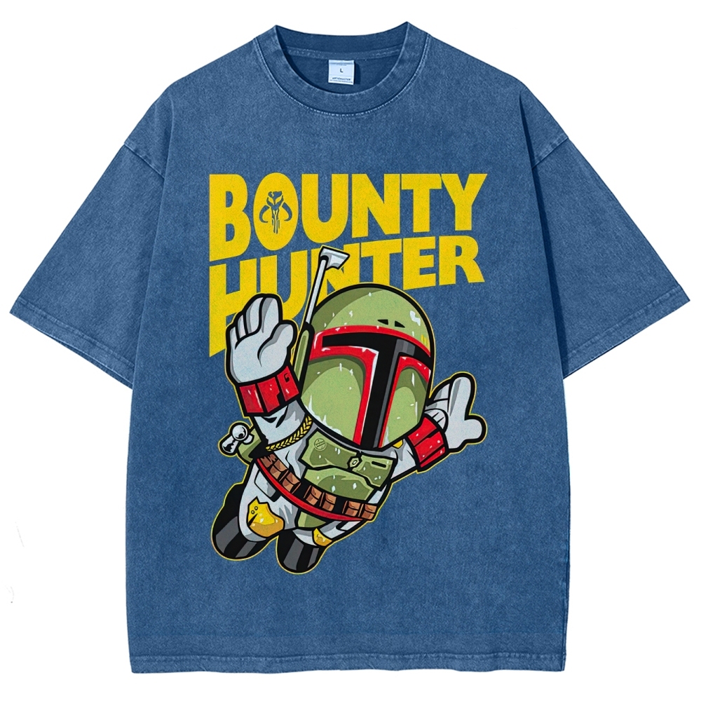 "Bounty Hunter" Space Mercenary Retro Washed T-Shirt