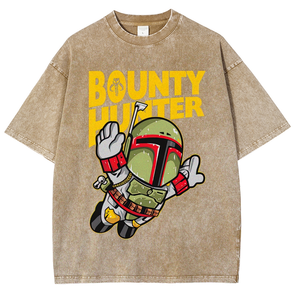 "Bounty Hunter" Space Mercenary Retro Washed T-Shirt