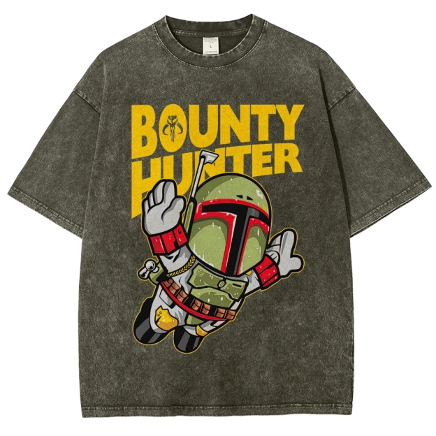 "Bounty Hunter" Space Mercenary Retro Washed T-Shirt