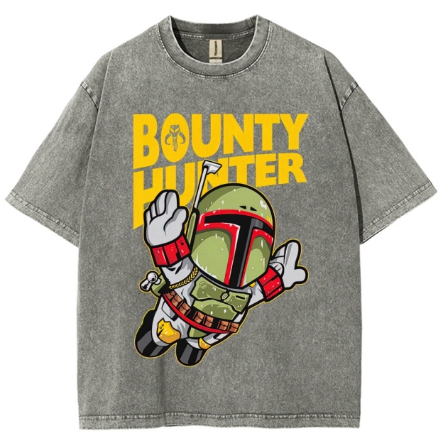 "Bounty Hunter" Space Mercenary Retro Washed T-Shirt