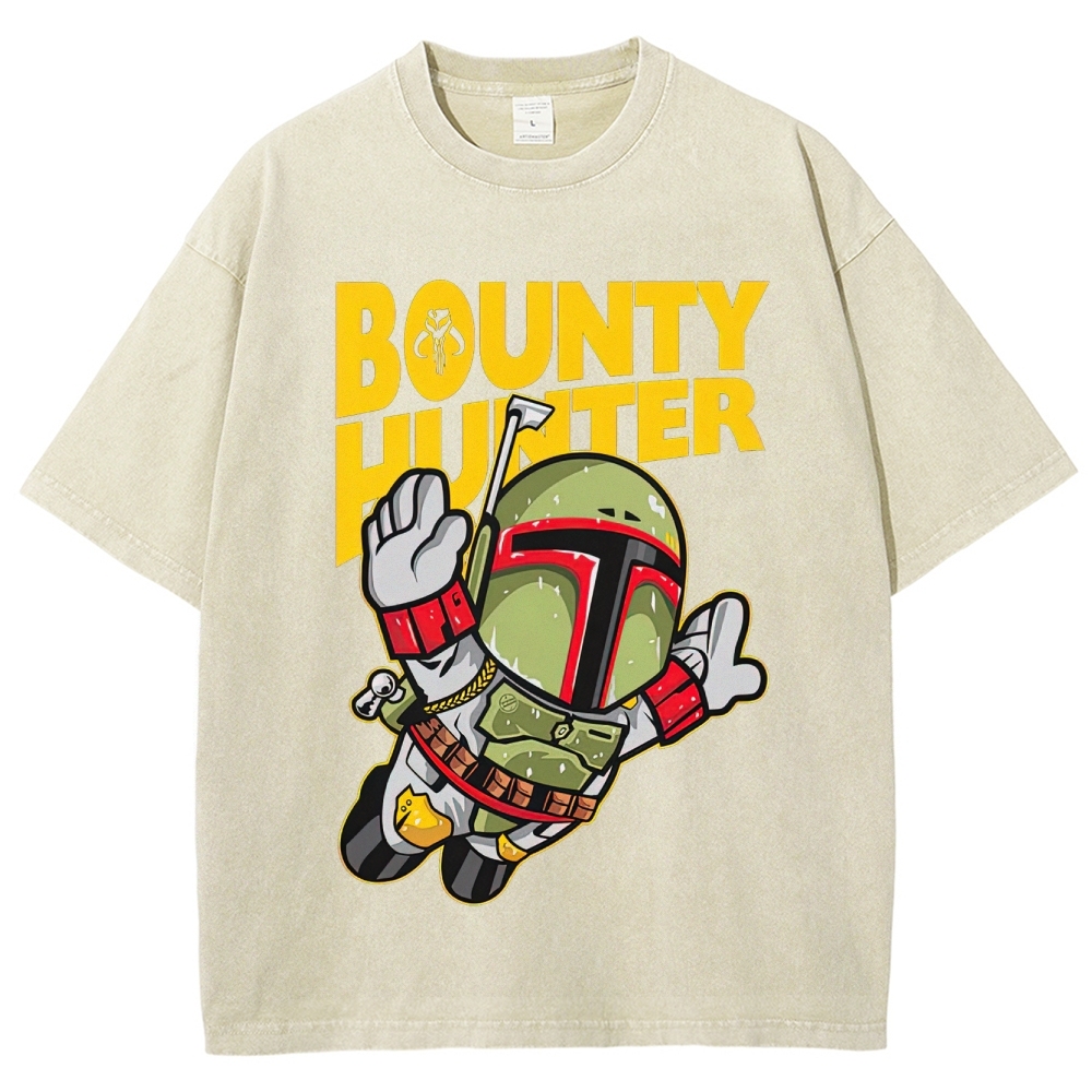 "Bounty Hunter" Space Mercenary Retro Washed T-Shirt