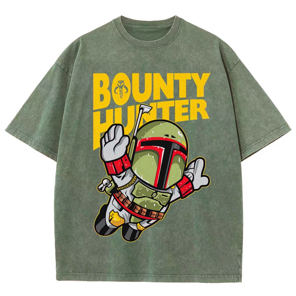 "Bounty Hunter" Space Mercenary Retro Washed T-Shirt