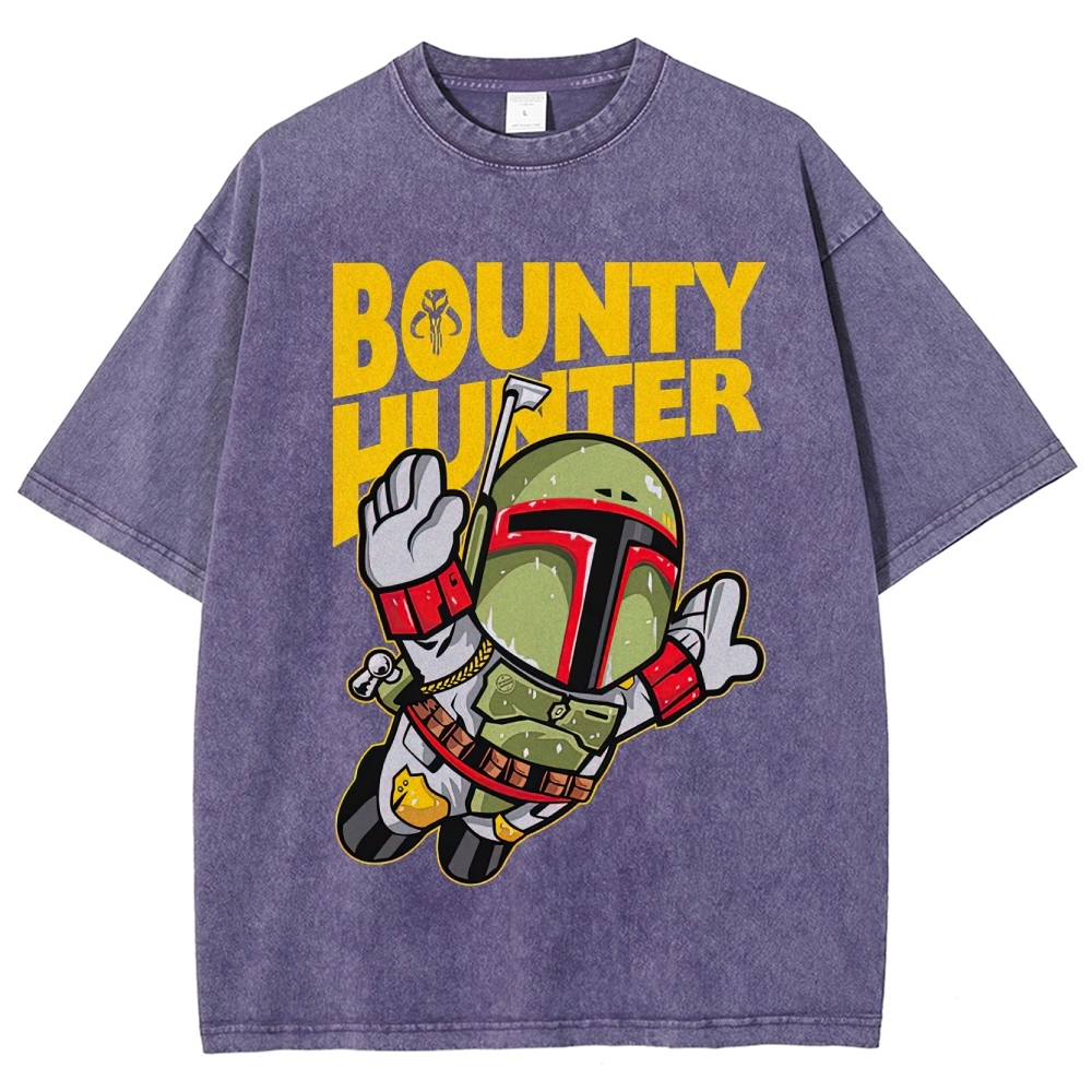 "Bounty Hunter" Space Mercenary Retro Washed T-Shirt