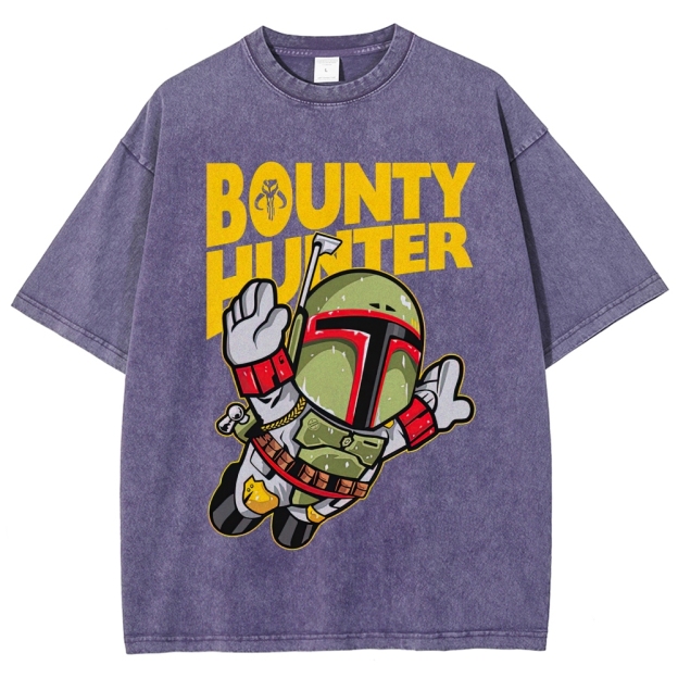 "Bounty Hunter" Space Mercenary Retro Washed T-Shirt