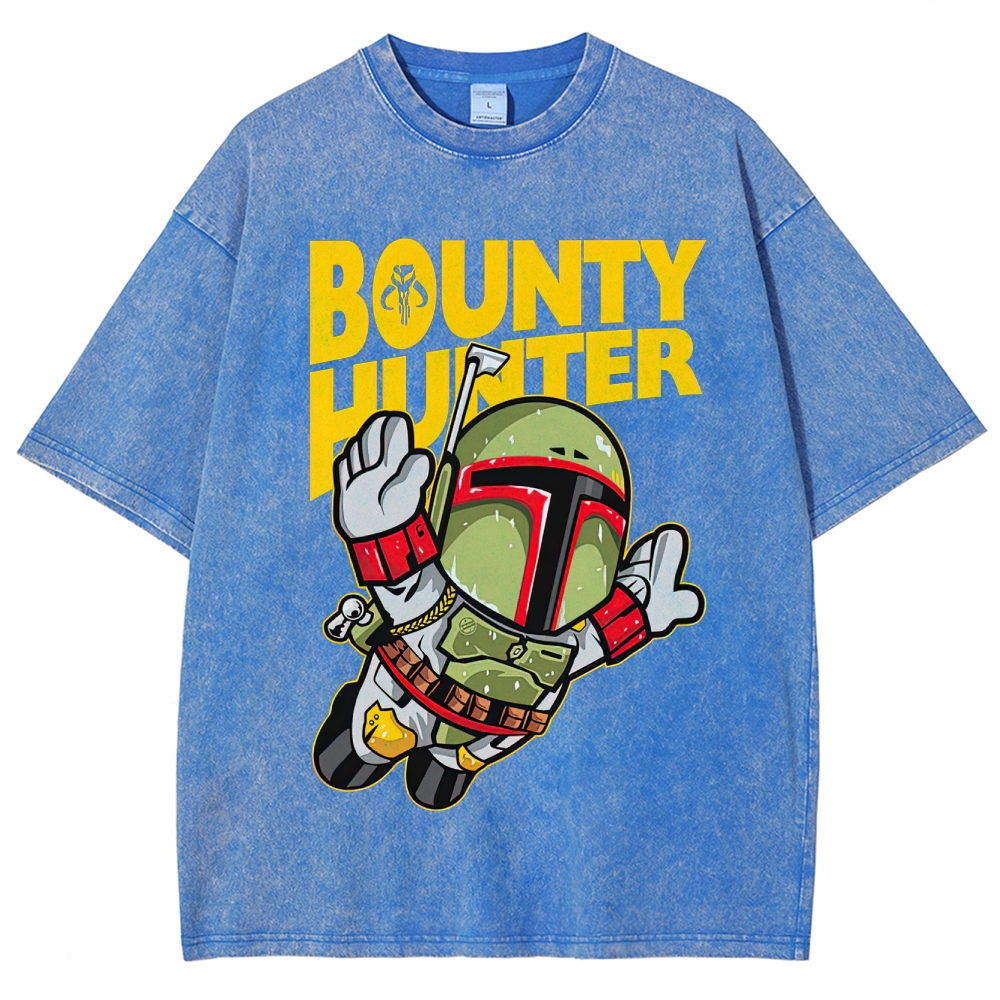 "Bounty Hunter" Space Mercenary Retro Washed T-Shirt