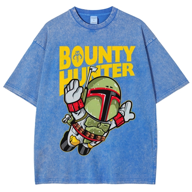 "Bounty Hunter" Space Mercenary Retro Washed T-Shirt