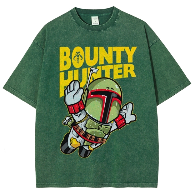 "Bounty Hunter" Space Mercenary Retro Washed T-Shirt