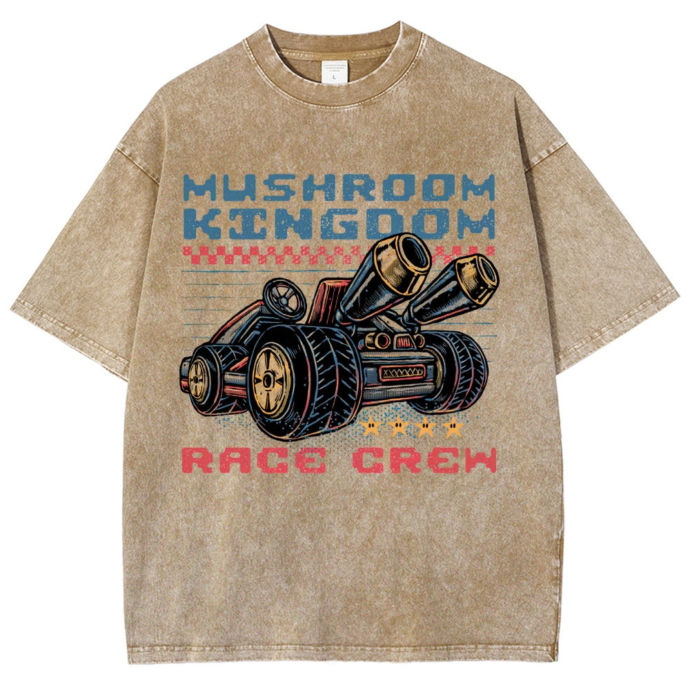 Mushroom Kingdom Race Crew Washed T-Shirt