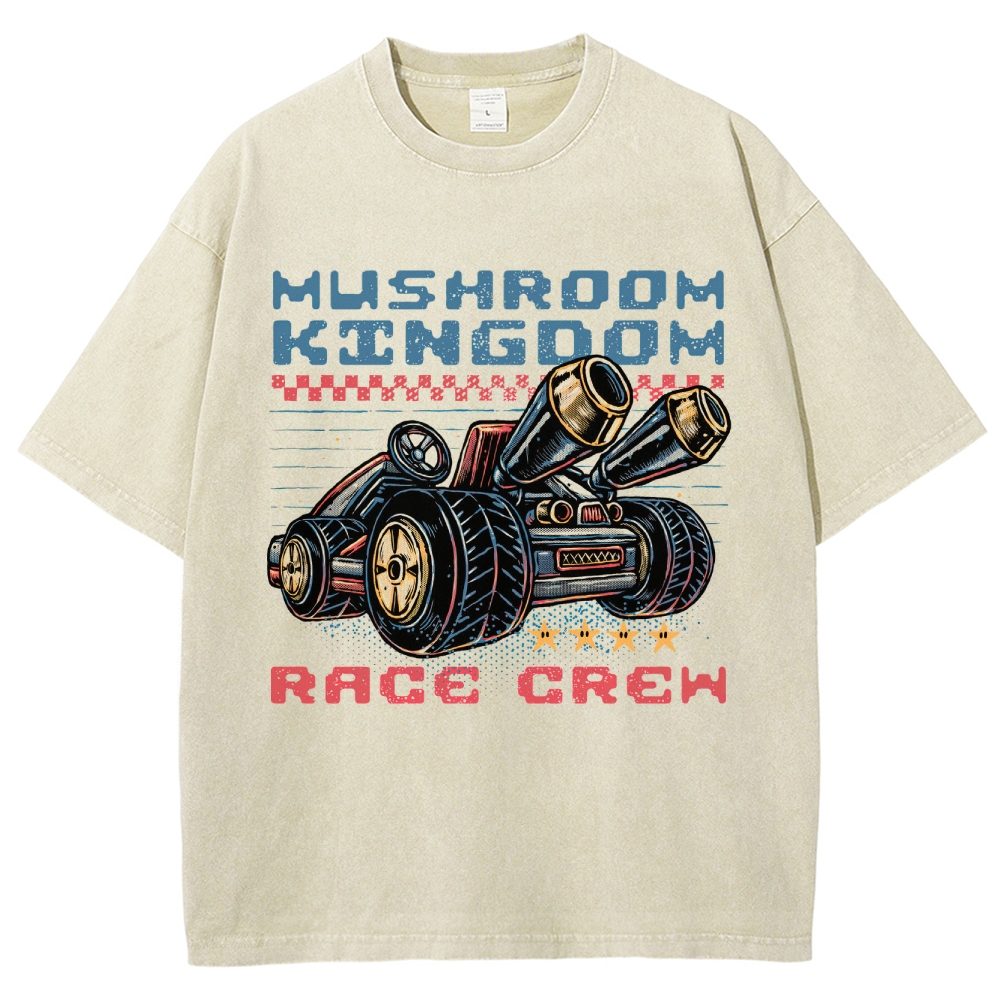 Mushroom Kingdom Race Crew Washed T-Shirt