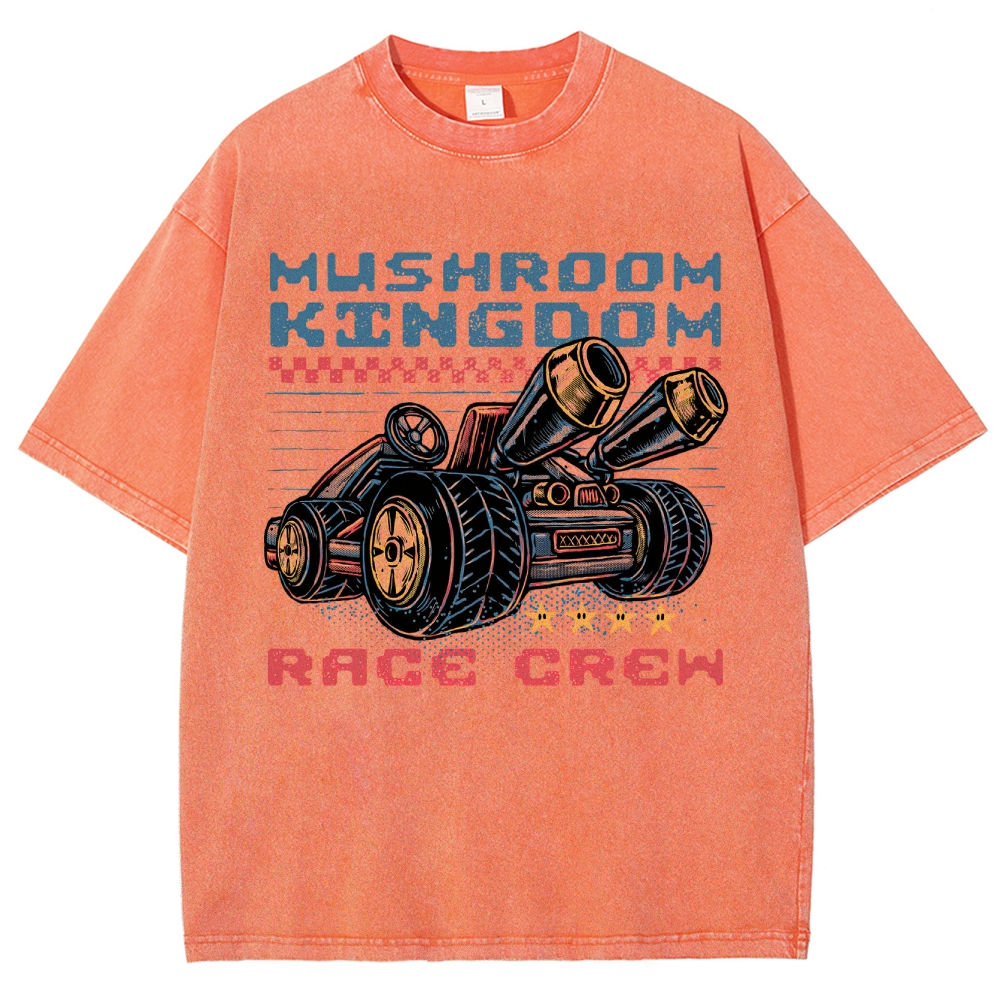 Mushroom Kingdom Race Crew Washed T-Shirt