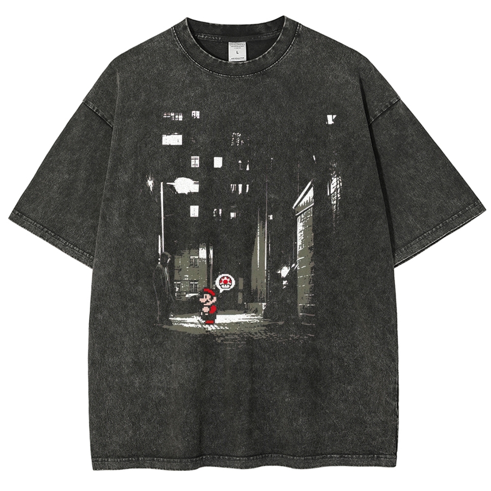 Pixel Art Urban Adventure Washed T-Shirt