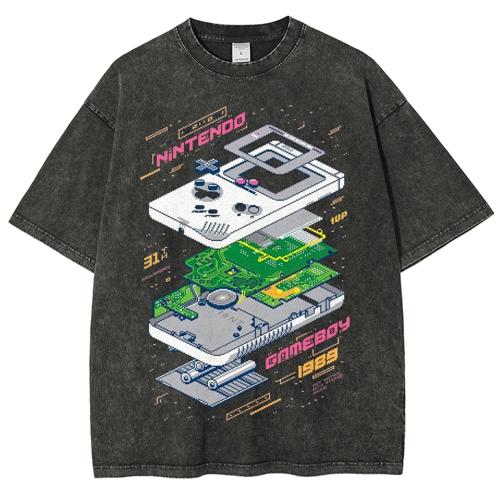 Vintage Game Console Disassembled Washed T-Shirt