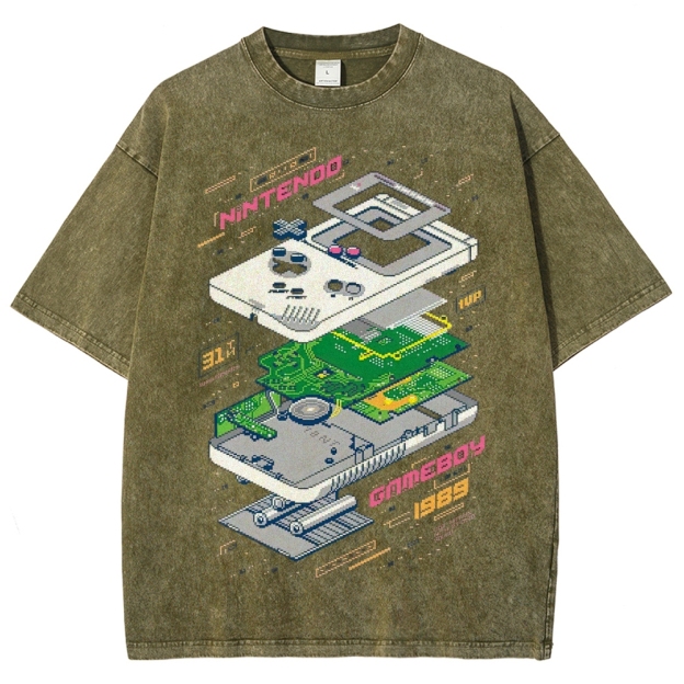Vintage Game Console Disassembled Washed T-Shirt
