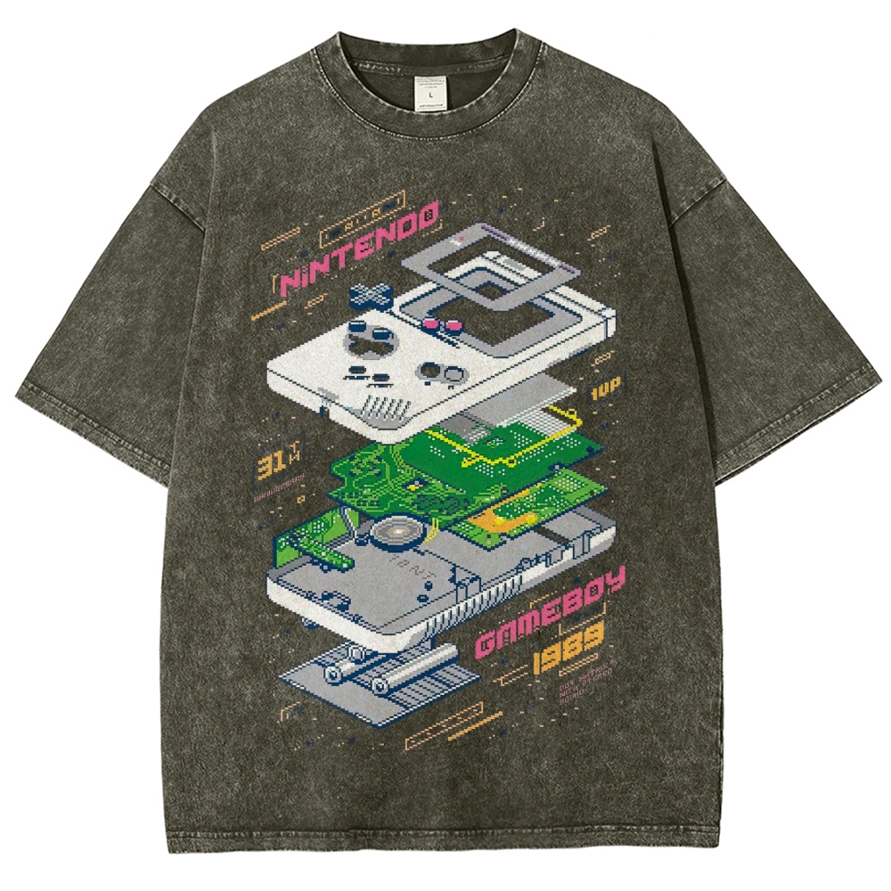 Vintage Game Console Disassembled Washed T-Shirt