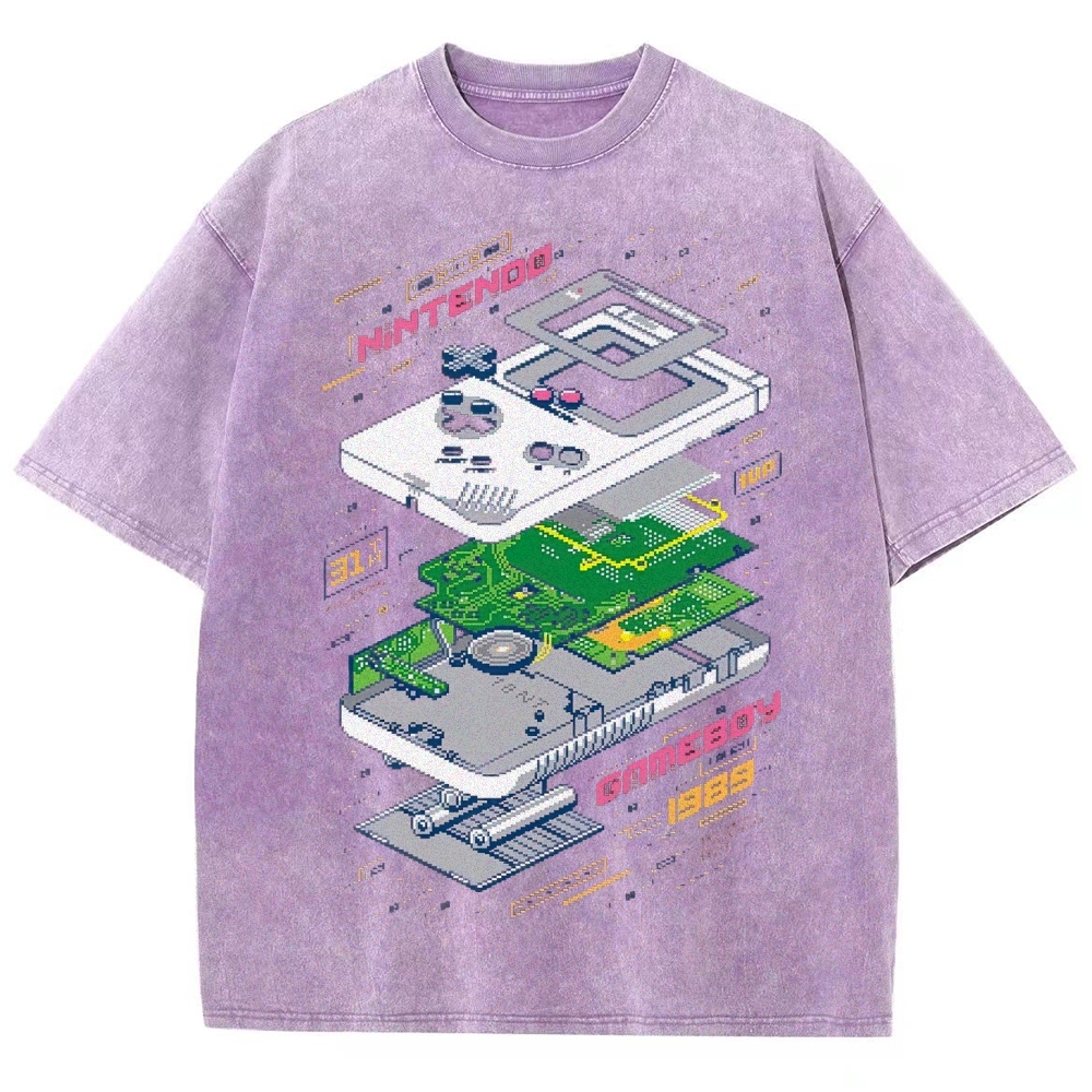 Vintage Game Console Disassembled Washed T-Shirt