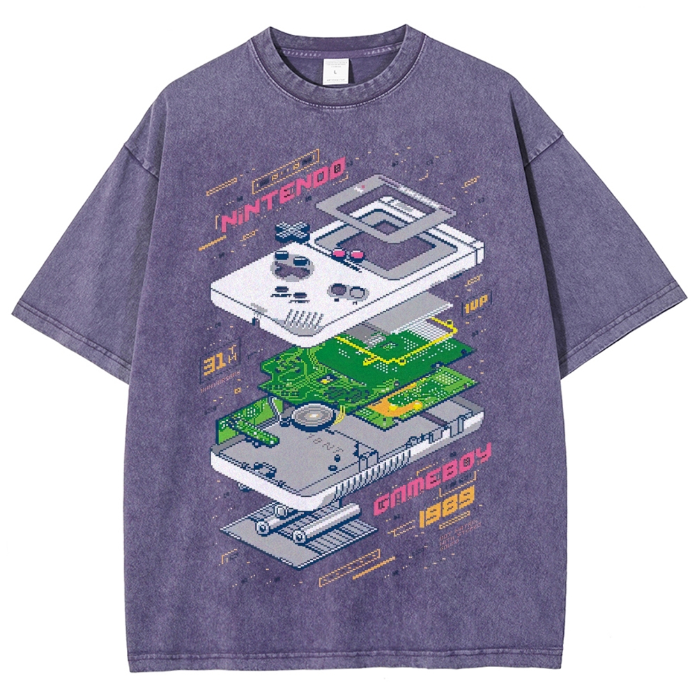 Vintage Game Console Disassembled Washed T-Shirt