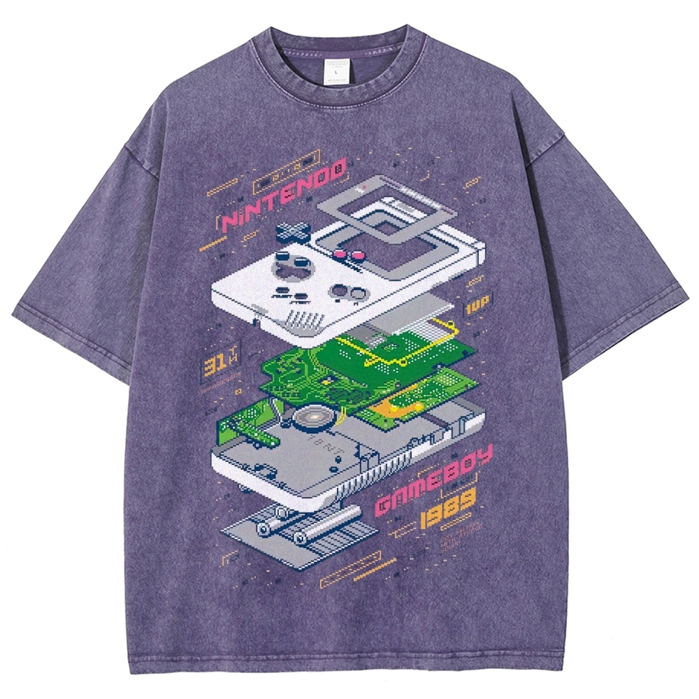 Vintage Game Console Disassembled Washed T-Shirt