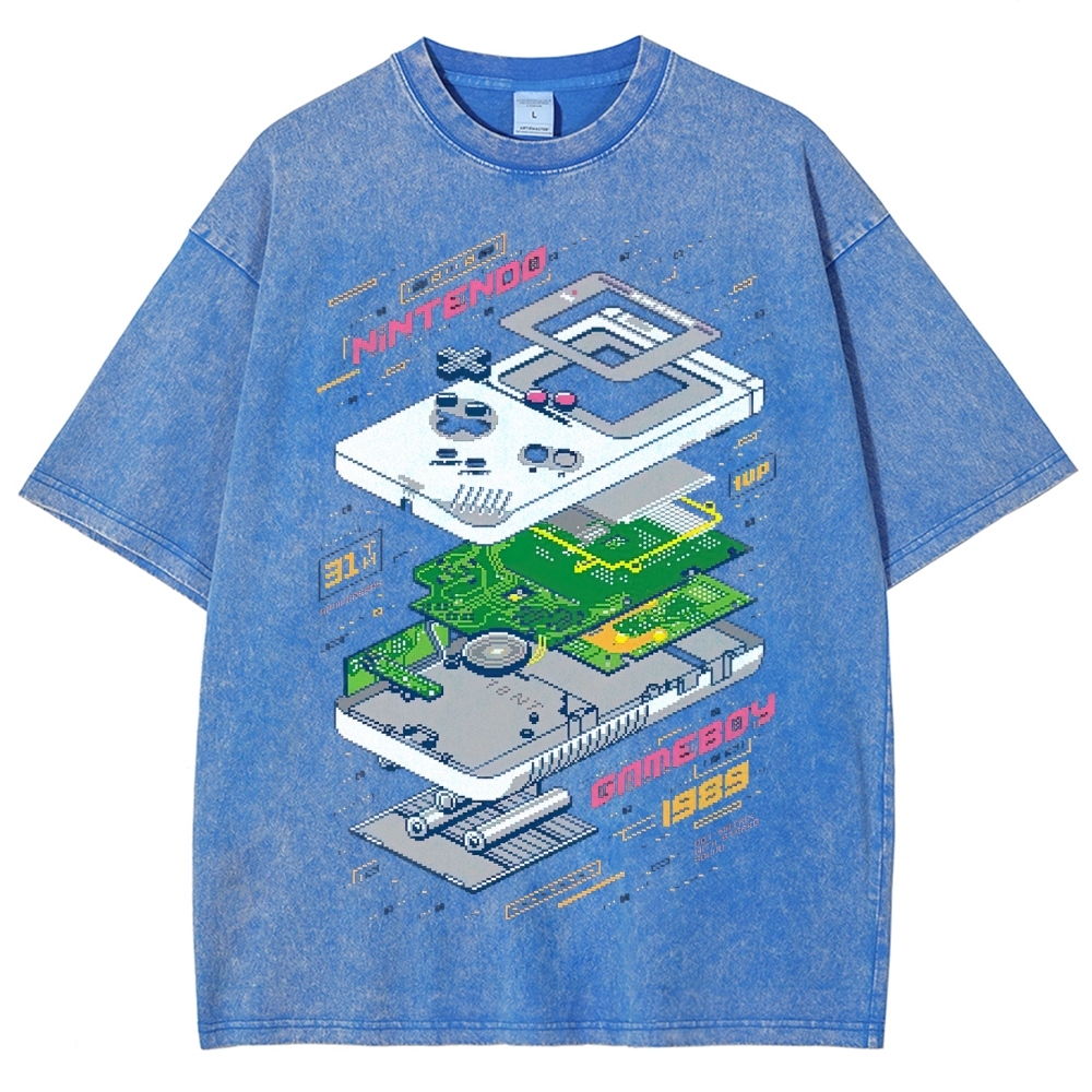Vintage Game Console Disassembled Washed T-Shirt