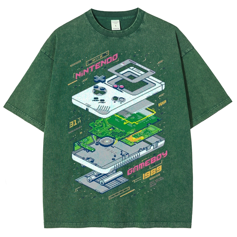 Vintage Game Console Disassembled Washed T-Shirt