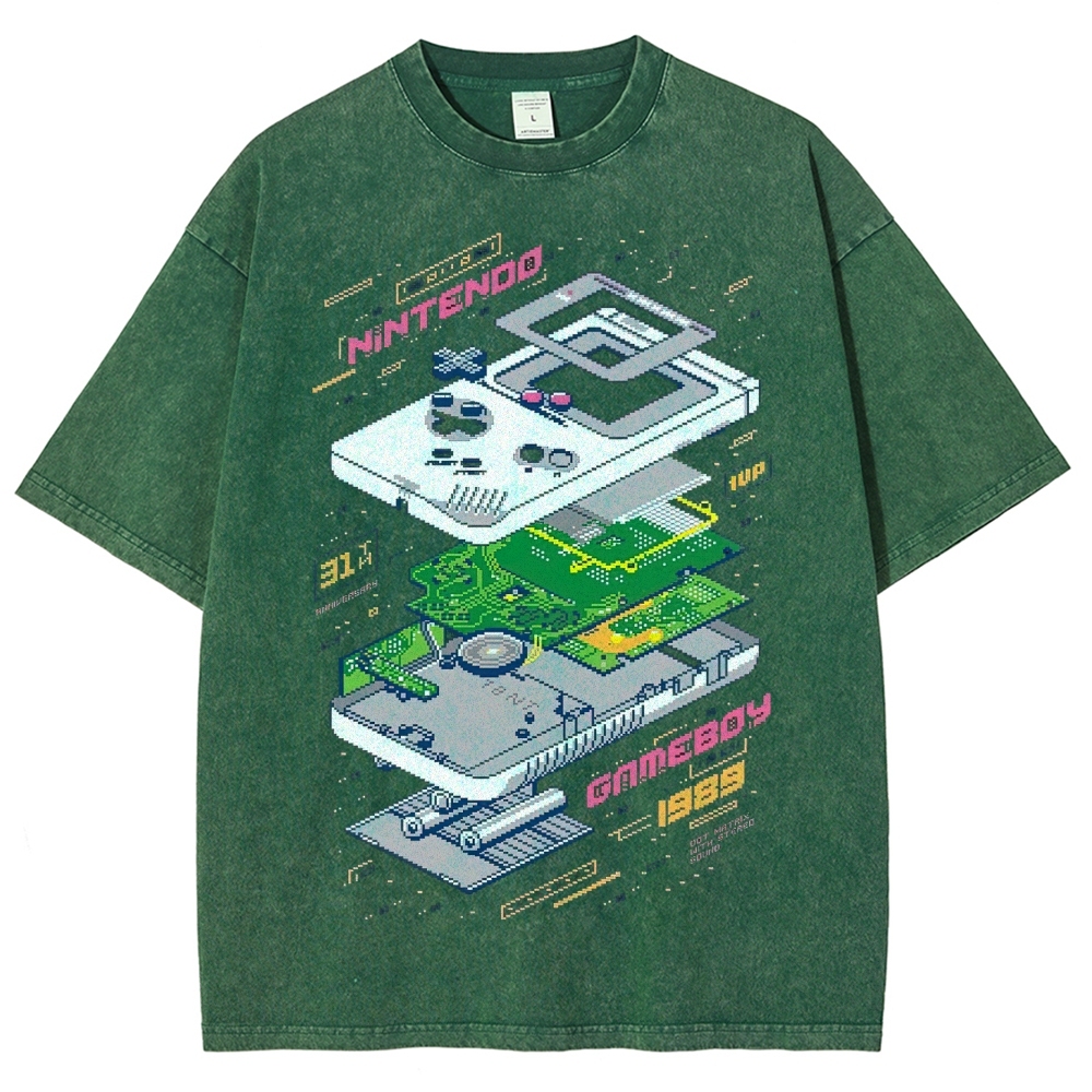 Vintage Game Console Disassembled Washed T-Shirt