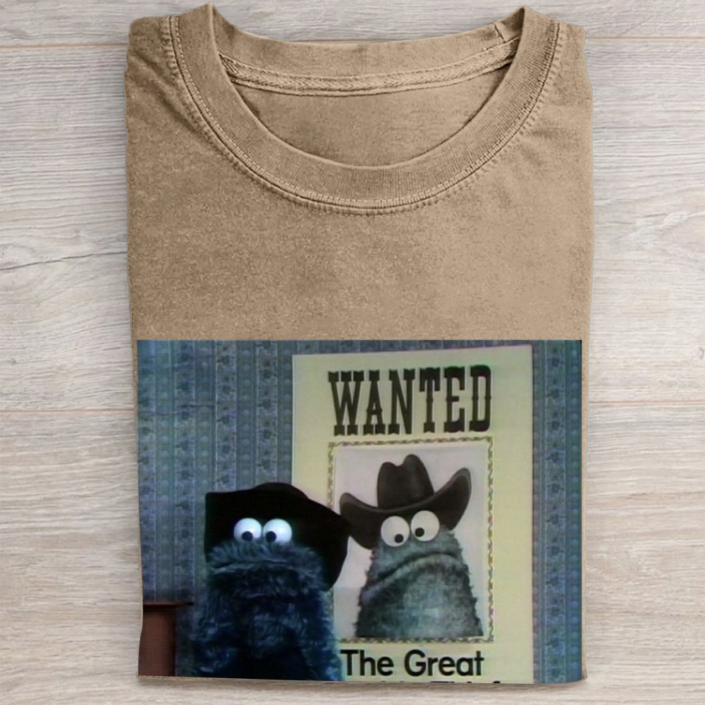 "The Great" Cowboy Cookie Monster Vintage Washed Tee