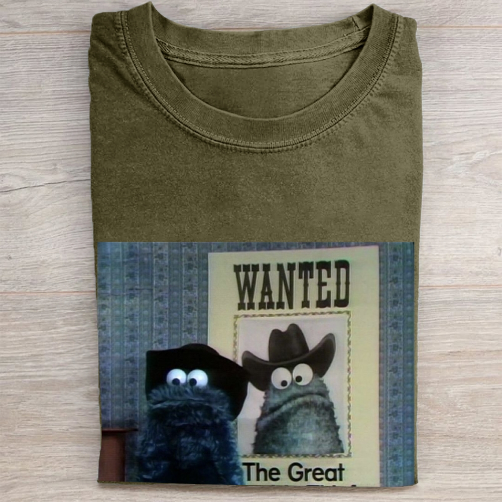 "The Great" Cowboy Cookie Monster Vintage Washed Tee