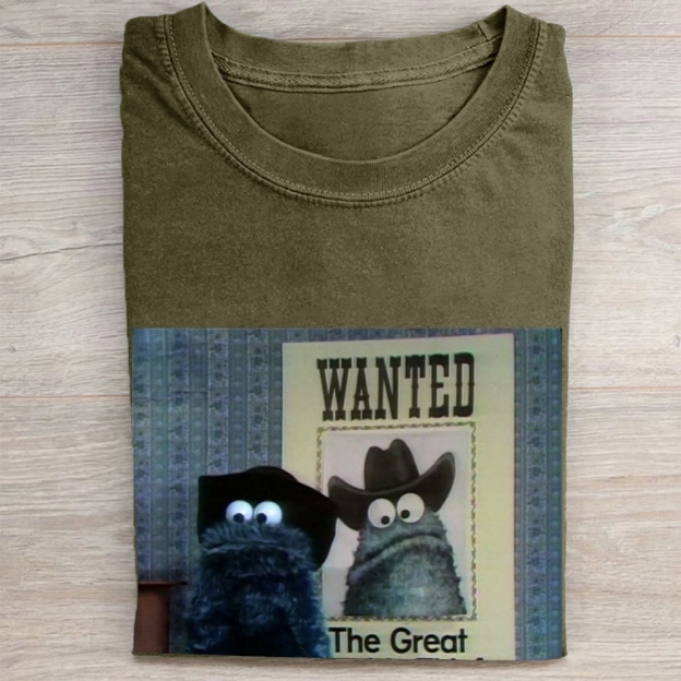 "The Great" Cowboy Cookie Monster Vintage Washed Tee