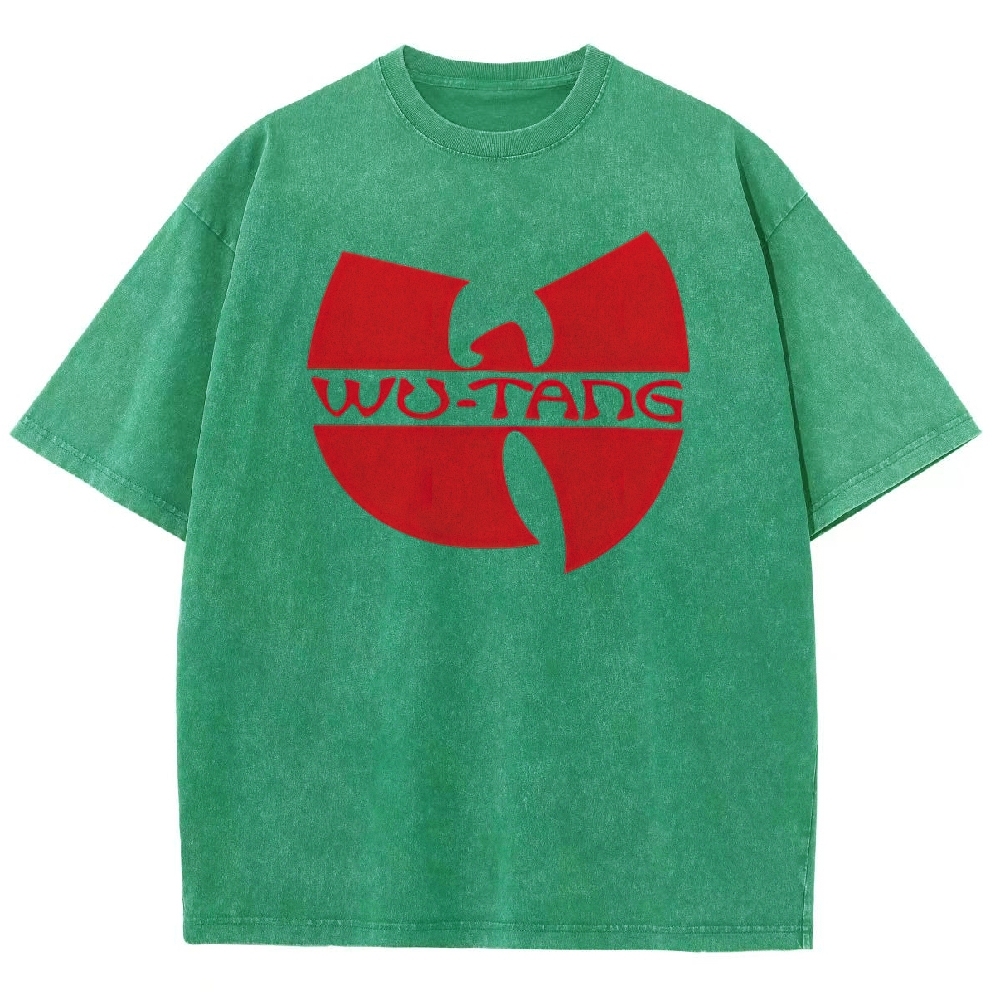 “Wu-Tang Clan Red Logo” Graphic Washed T-Shirt