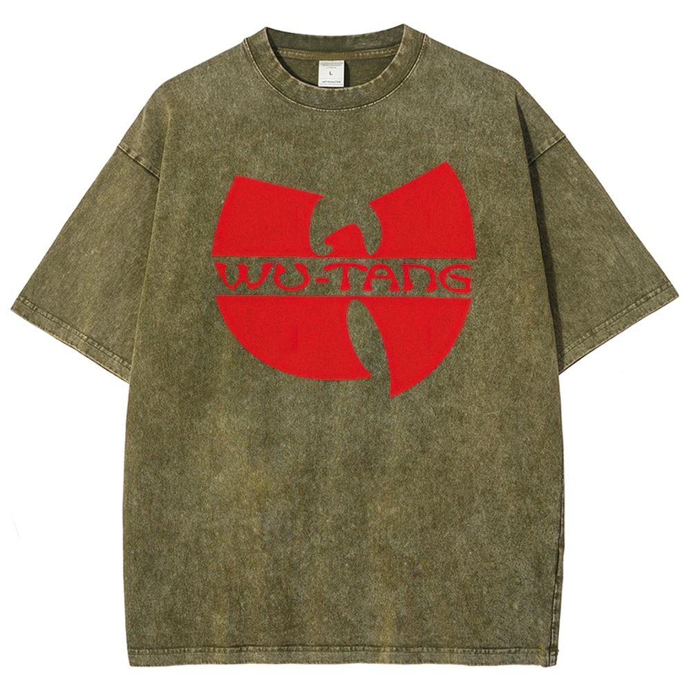 “Wu-Tang Clan Red Logo” Graphic Washed T-Shirt