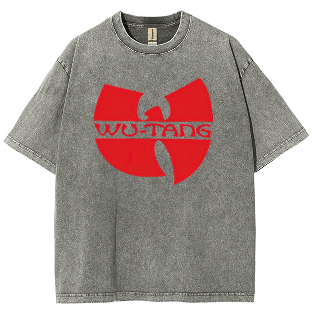 “Wu-Tang Clan Red Logo” Graphic Washed T-Shirt