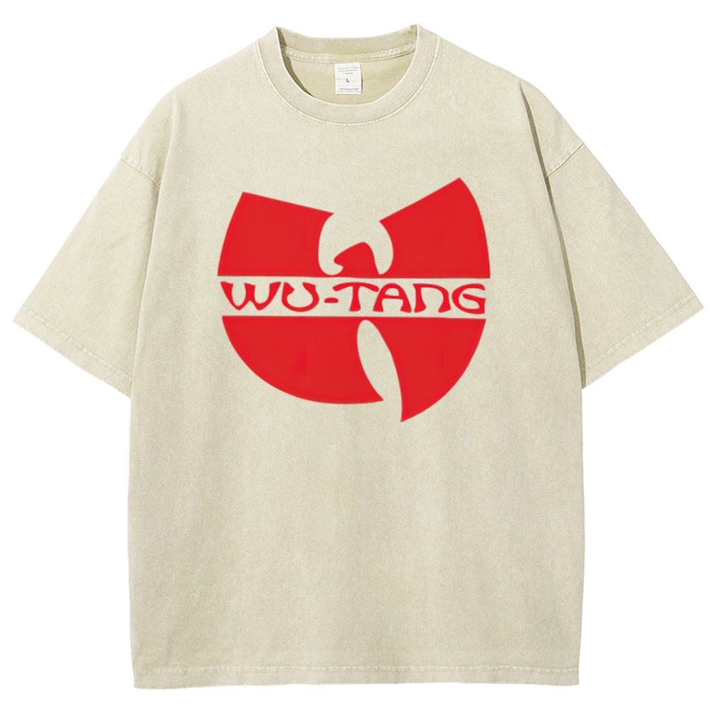 “Wu-Tang Clan Red Logo” Graphic Washed T-Shirt