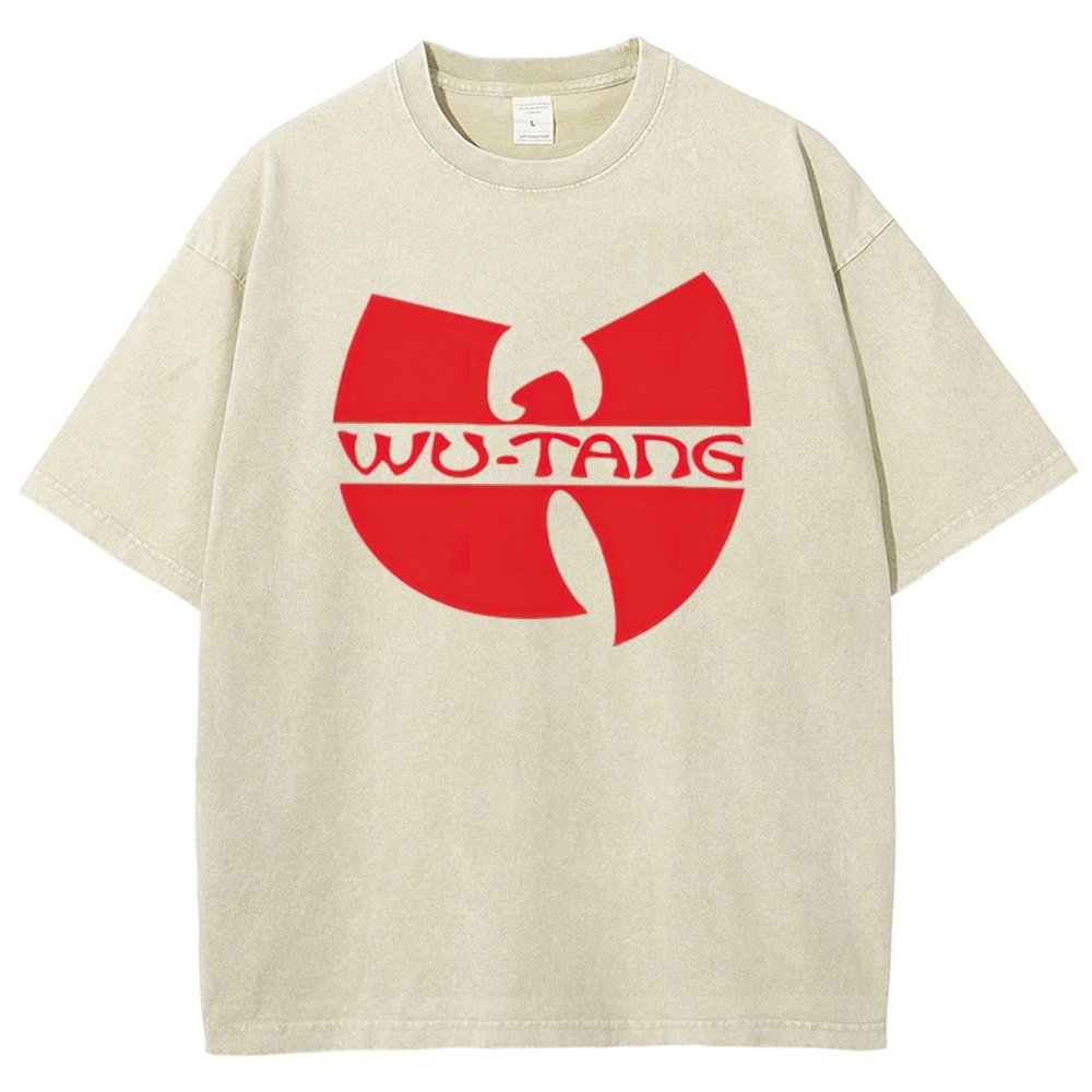 “Wu-Tang Clan Red Logo” Graphic Washed T-Shirt