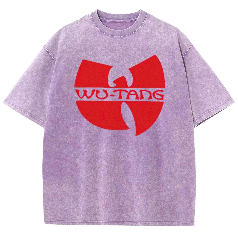 “Wu-Tang Clan Red Logo” Graphic Washed T-Shirt