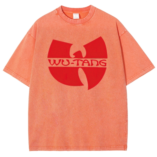 “Wu-Tang Clan Red Logo” Graphic Washed T-Shirt