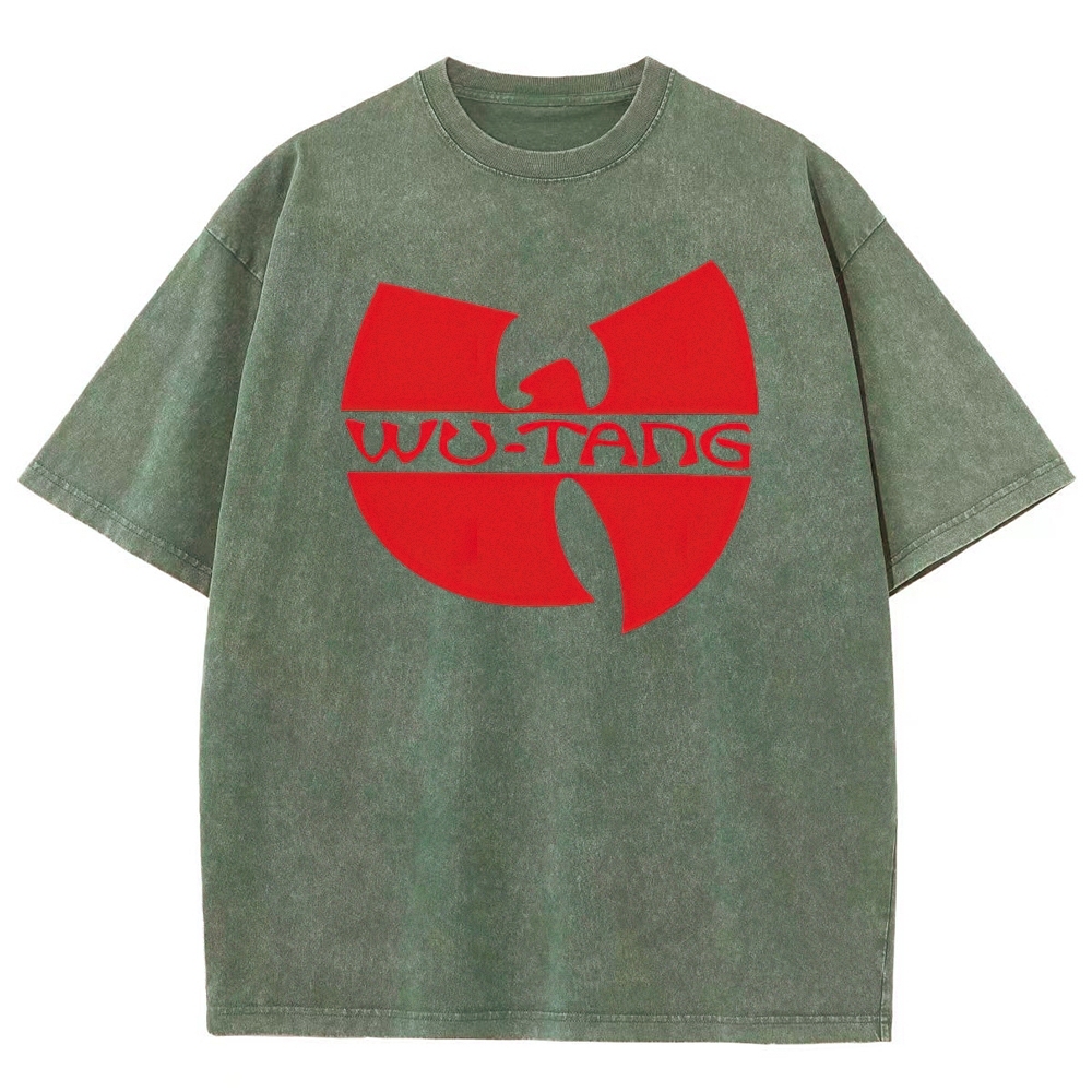 “Wu-Tang Clan Red Logo” Graphic Washed T-Shirt