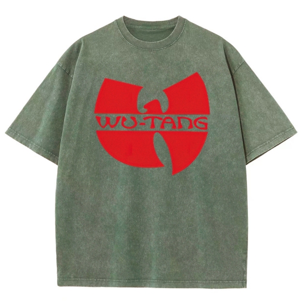 “Wu-Tang Clan Red Logo” Graphic Washed T-Shirt