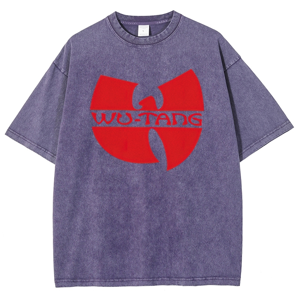“Wu-Tang Clan Red Logo” Graphic Washed T-Shirt