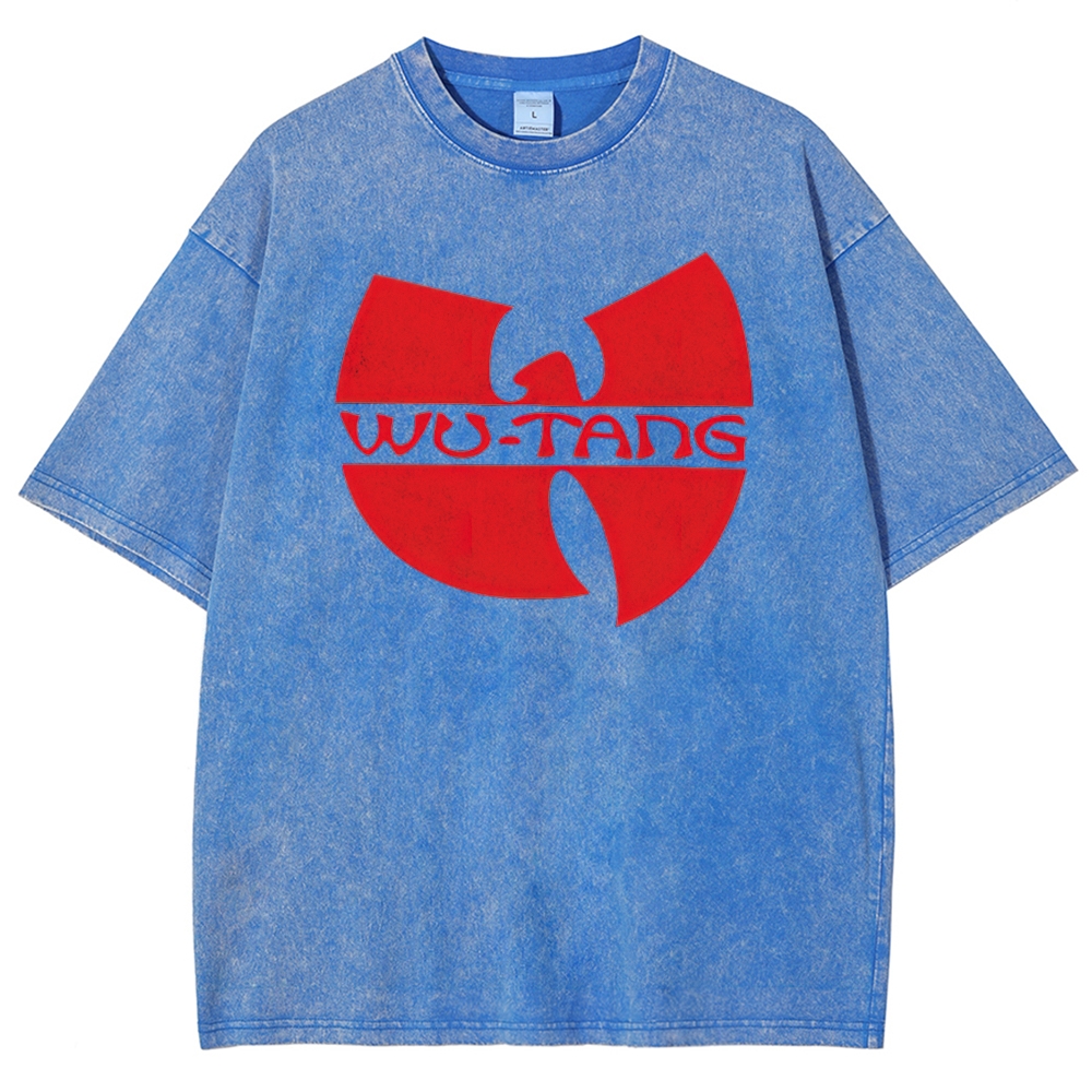 “Wu-Tang Clan Red Logo” Graphic Washed T-Shirt