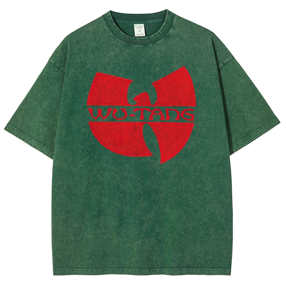 “Wu-Tang Clan Red Logo” Graphic Washed T-Shirt
