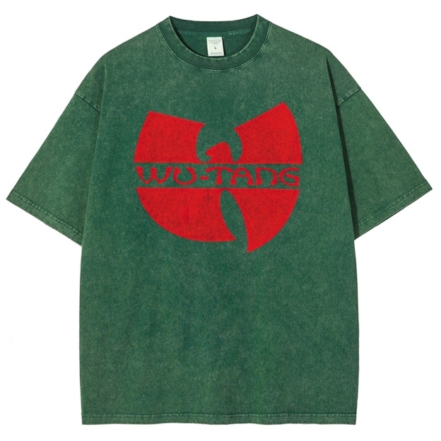 “Wu-Tang Clan Red Logo” Graphic Washed T-Shirt