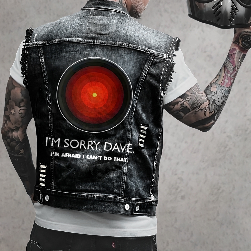 I'M SORRY DAVE, HAL9000 Geek Denim Vest