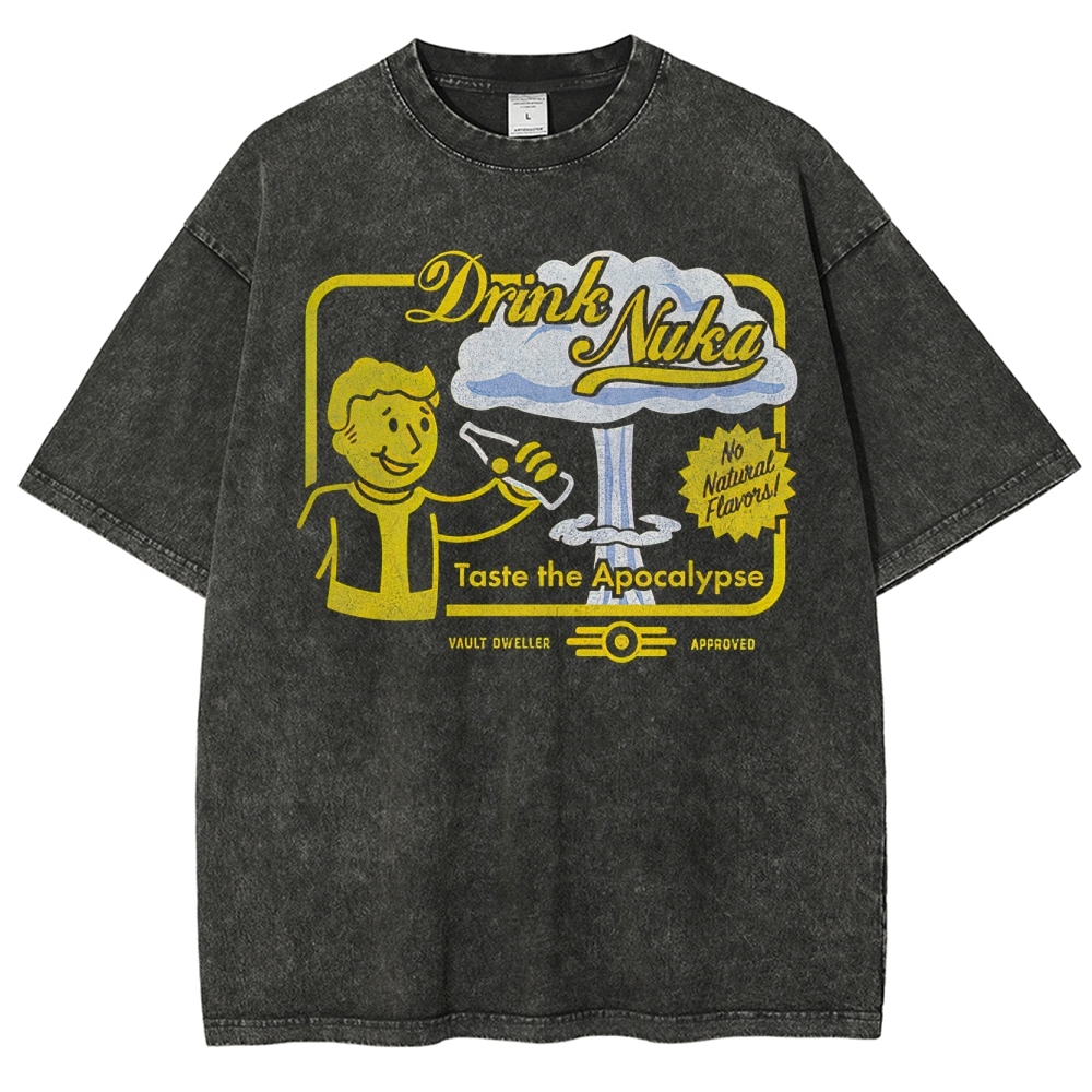 Retro Apocalypse Soda Poster Washed T-Shirt