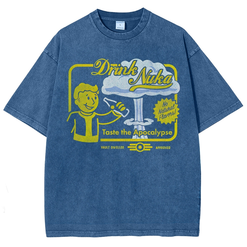 Retro Apocalypse Soda Poster Washed T-Shirt 