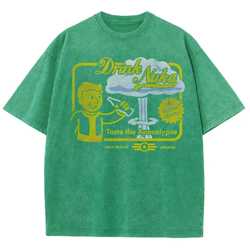 Retro Apocalypse Soda Poster Washed T-Shirt 