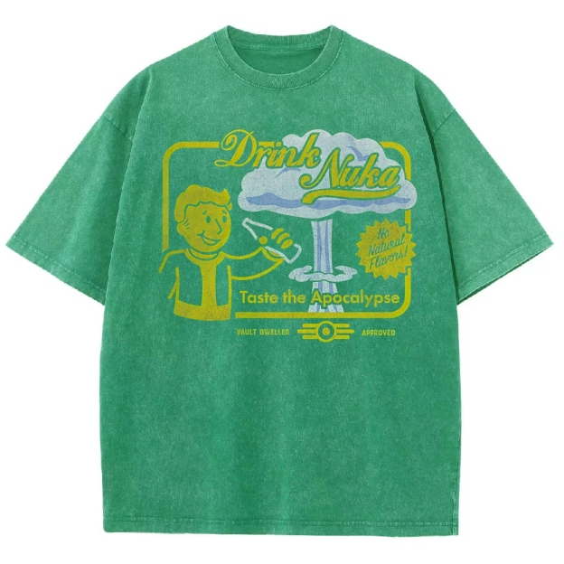 Retro Apocalypse Soda Poster Washed T-Shirt 