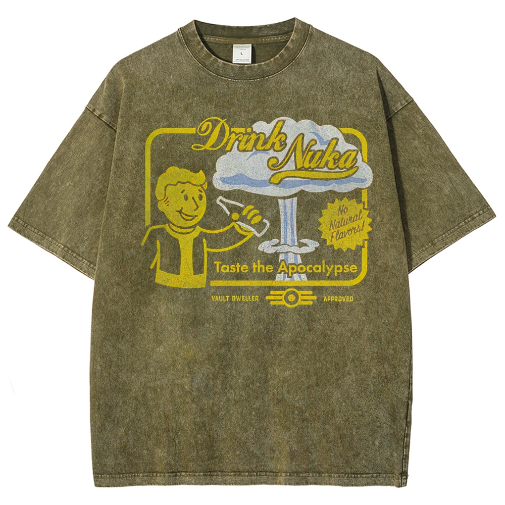 Retro Apocalypse Soda Poster Washed T-Shirt 