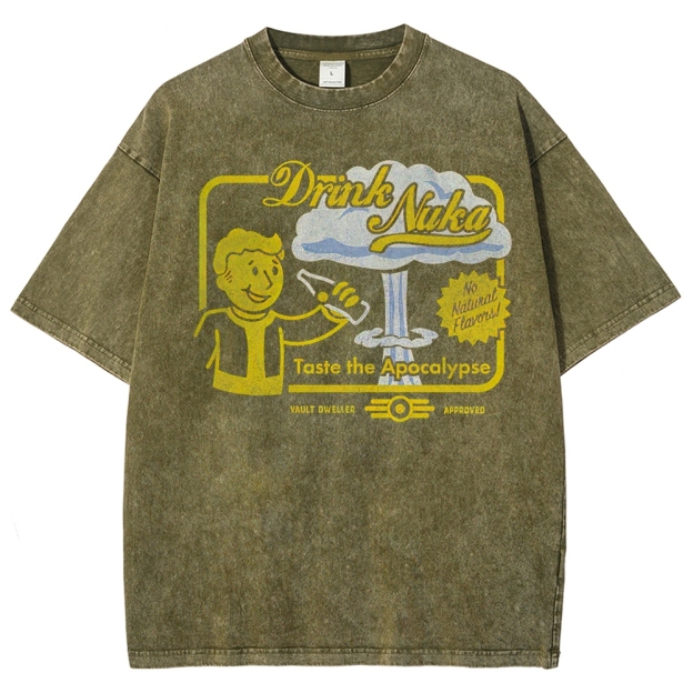 Retro Apocalypse Soda Poster Washed T-Shirt 