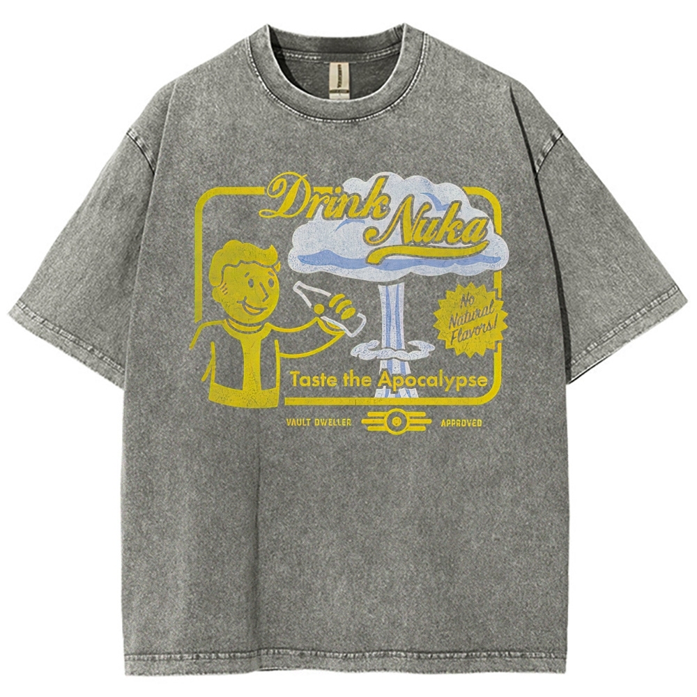 Retro Apocalypse Soda Poster Washed T-Shirt 
