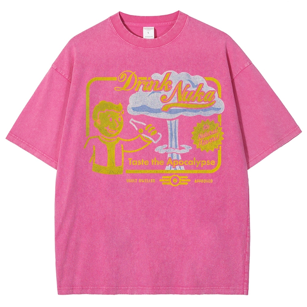 Retro Apocalypse Soda Poster Washed T-Shirt 