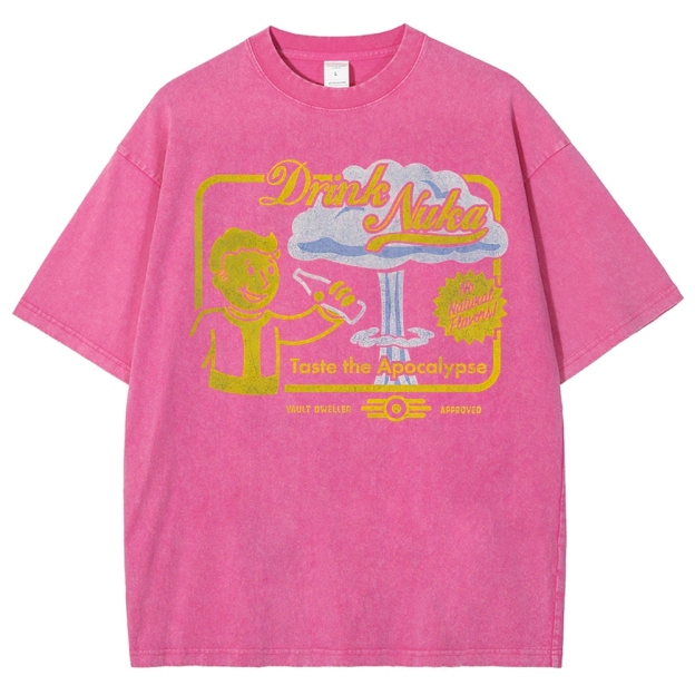 Retro Apocalypse Soda Poster Washed T-Shirt 